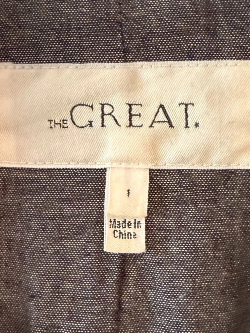 The Great. Open Face Jacket | Striped Blue & White | Women’s Size 1 Small